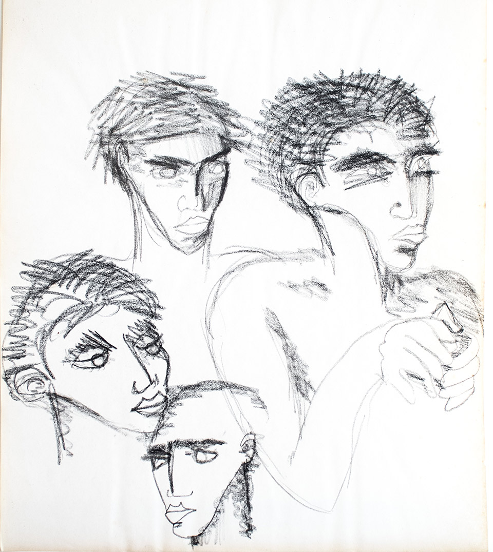 2 Croquis homme buste amb.